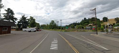 "Main Street, Banks and Cedar Canyon roads intersection"